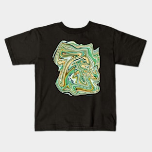 Green marble art Kids T-Shirt